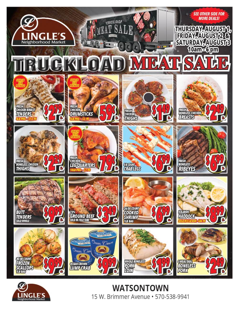 Truckload Meat Sale Watsontown Location Lingle's Neighborhood Market